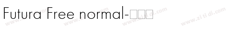 Futura Free normal字体转换